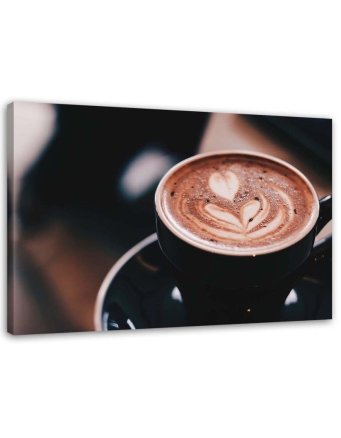 Designer Canvas prints for home and office - Coffee Latte cup for kitchen | FEEBY