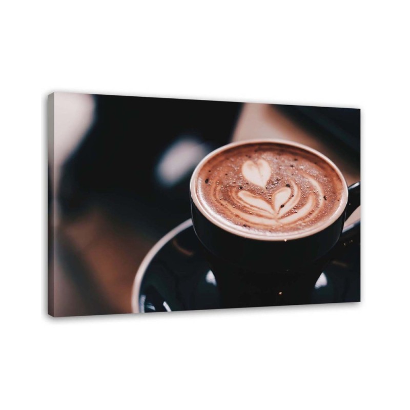 Designer Canvas prints for home and office - Coffee Latte cup for kitchen | FEEBY