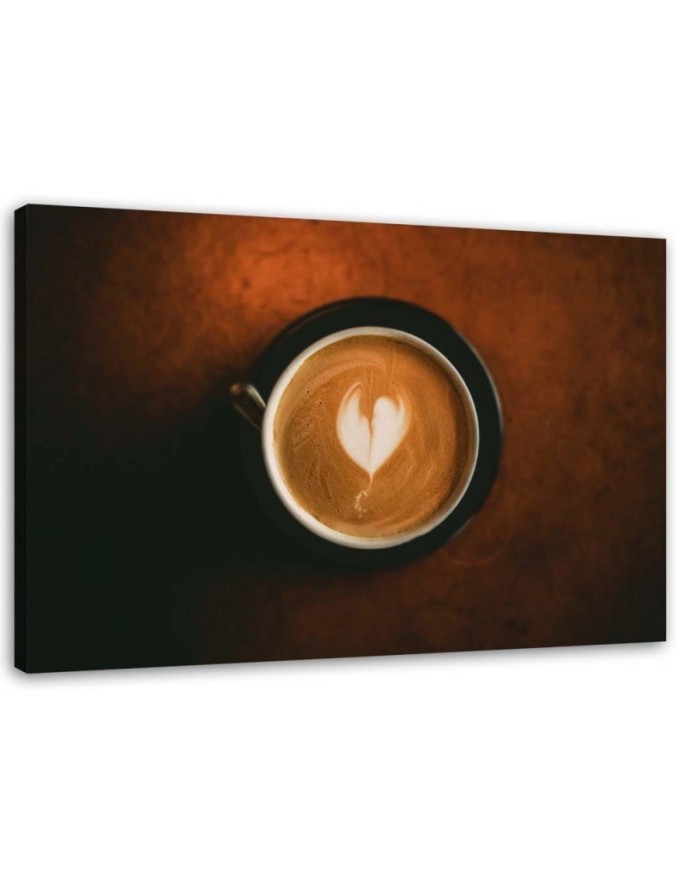 Modern painting for the kitchen - Coffee cup with a heart | FEEBY