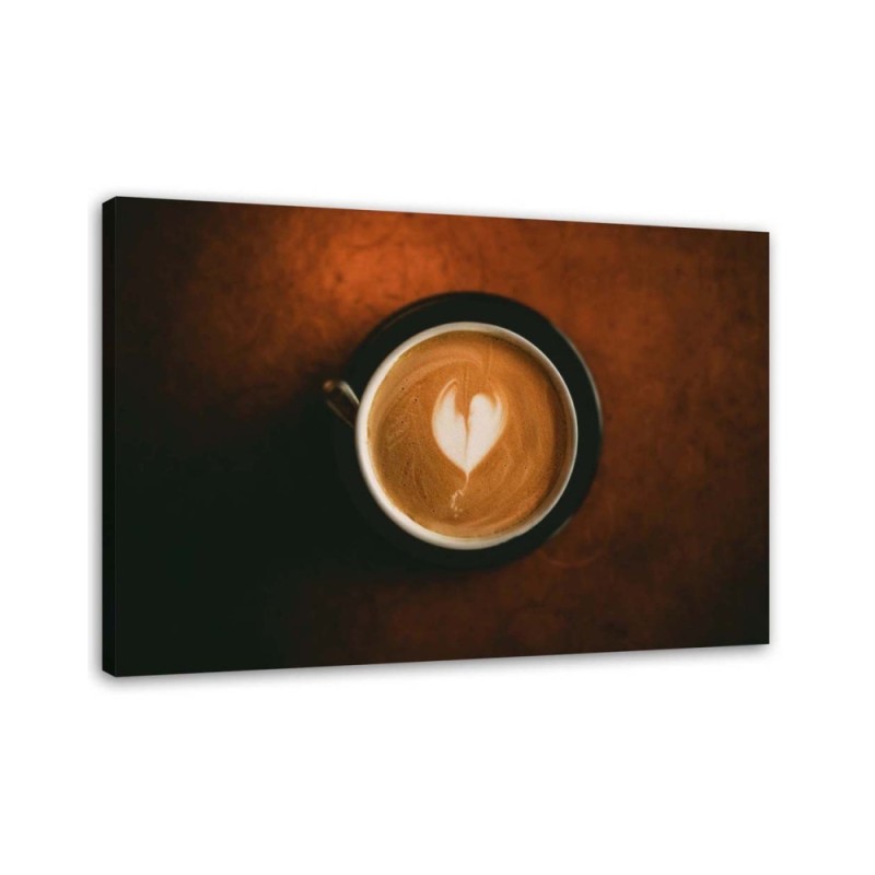 Modern painting for the kitchen - Coffee cup with a heart | FEEBY
