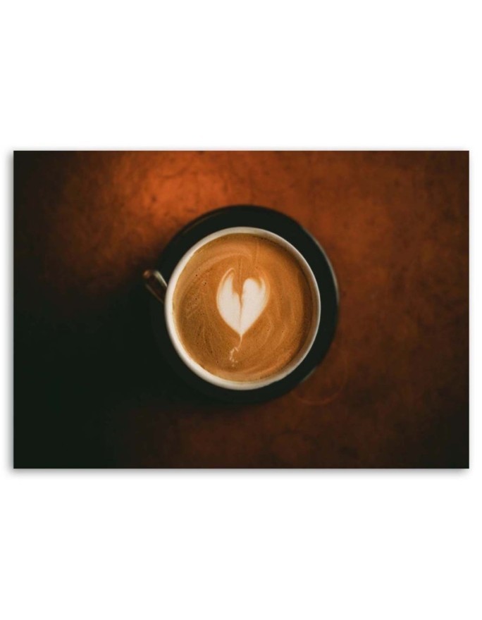 Modern painting for the kitchen - Coffee cup with a heart | FEEBY