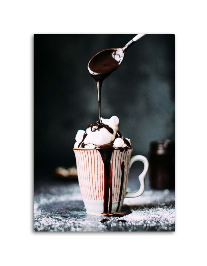 Wall painting for the kitchen - Coffee with chocolate | FEEBY