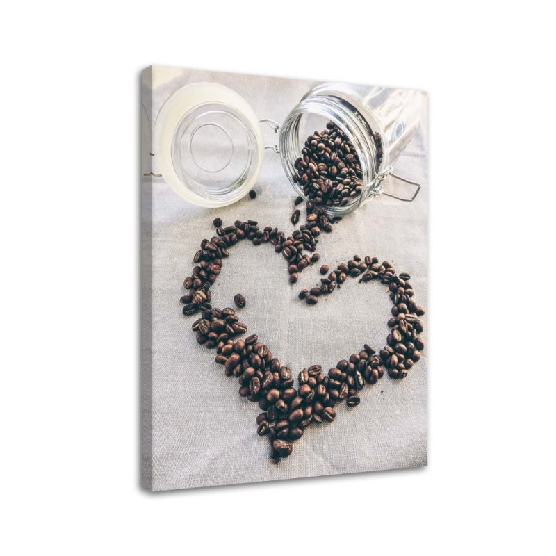 Wall painting for kitchen - Coffee heart love | FEEBY
