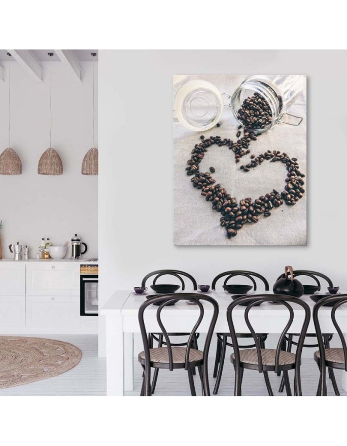 Wall painting for kitchen - Coffee heart love | FEEBY