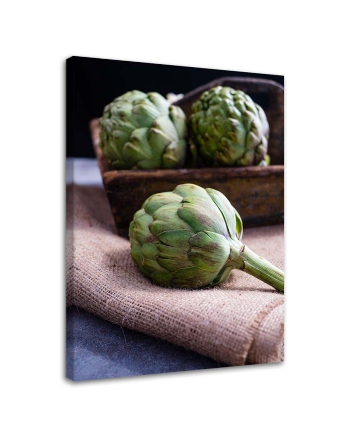 Wall art painting for the kitchen - Fresh artichokes | FEEBY