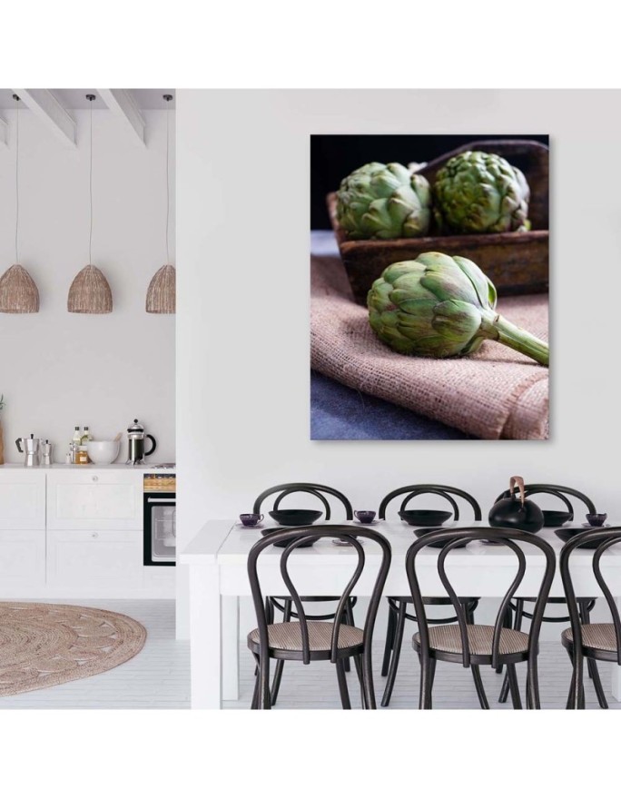 Wall art painting for the kitchen - Fresh artichokes | FEEBY