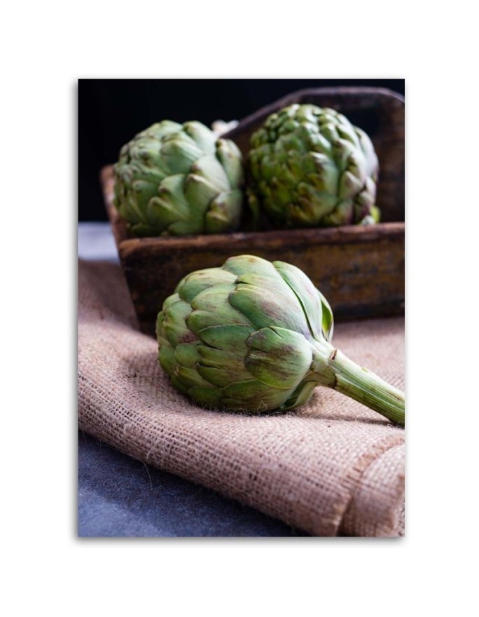 Wall art painting for the kitchen - Fresh artichokes | FEEBY
