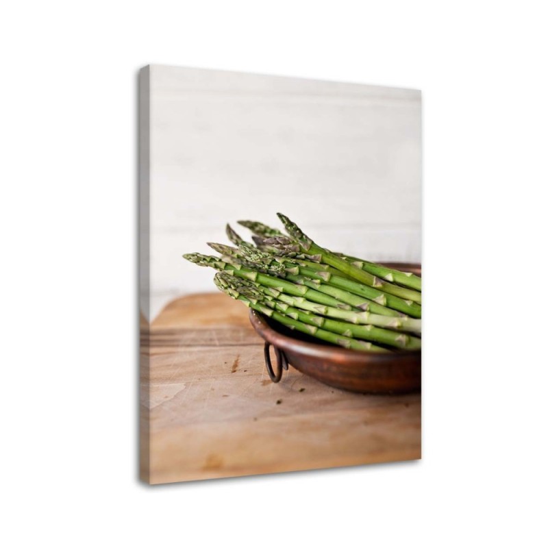 Wall art painting for the kitchen - Green asparagus | FEEBY