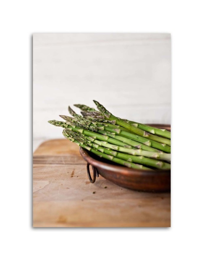Wall art painting for the kitchen - Green asparagus | FEEBY