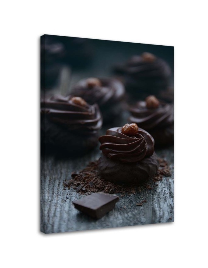 Picture Canvas painting - Dark chocolate dessert | FEEBY