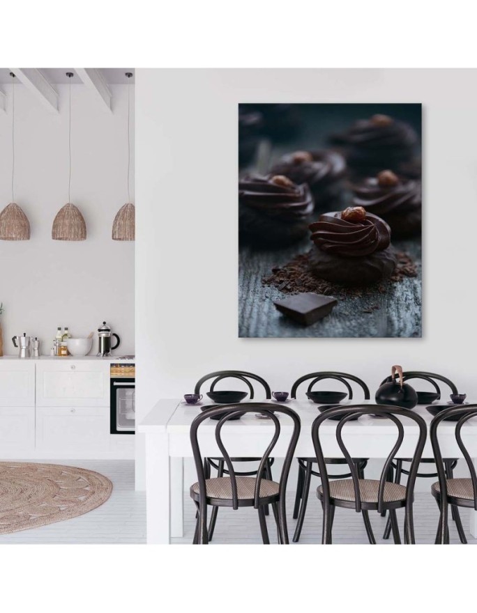 Picture Canvas painting - Dark chocolate dessert | FEEBY
