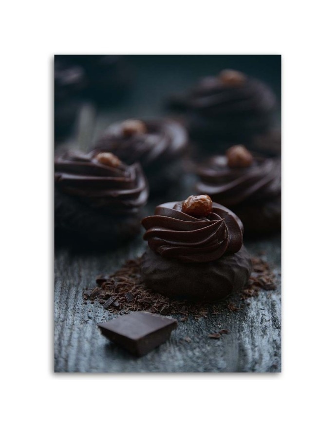 Picture Canvas painting - Dark chocolate dessert | FEEBY