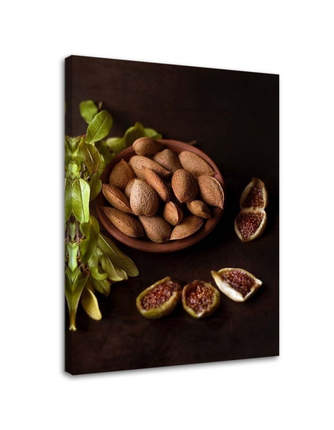 Canvas print Peeled almonds