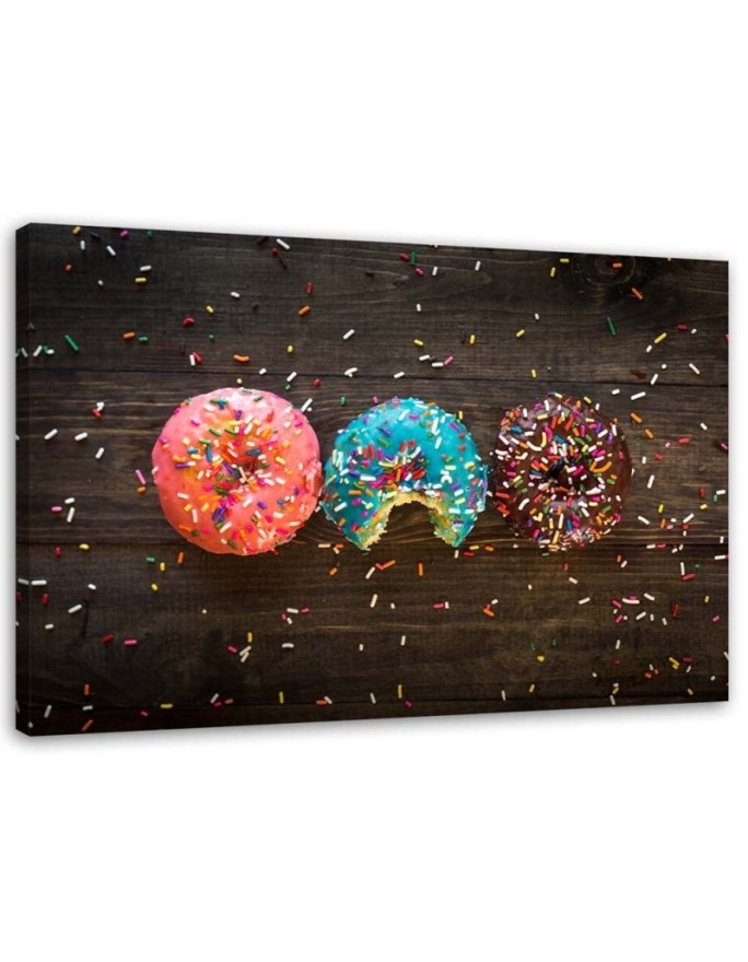 Canvas print Coloured donuts