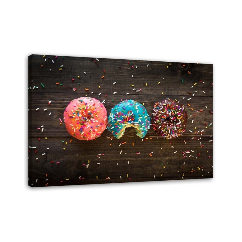 Stylish Canvas paintings for the kitchen - Colourful donats | FEEBY