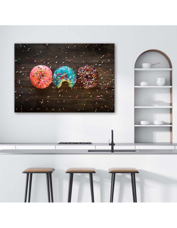 Stylish Canvas paintings for the kitchen - Colourful donats | FEEBY