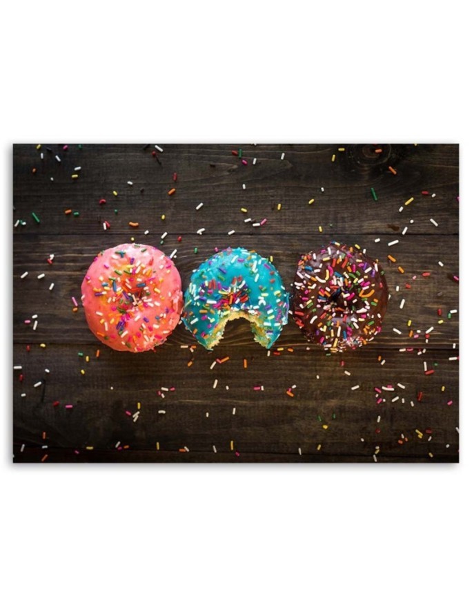 Stylish Canvas paintings for the kitchen - Colourful donats | FEEBY