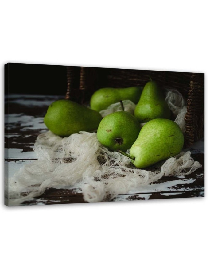 Modern Canvas paintings for the kitchen - Green pears | FEEBY