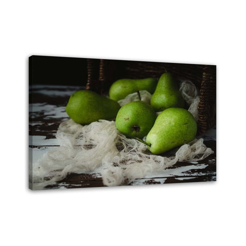 Modern Canvas paintings for the kitchen - Green pears | FEEBY