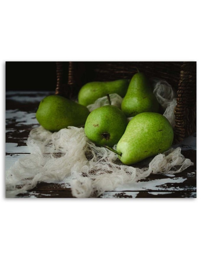 Modern Canvas paintings for the kitchen - Green pears | FEEBY