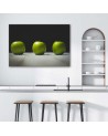 Canvas prints for kitchen wall - Three green apples | FEEBY
