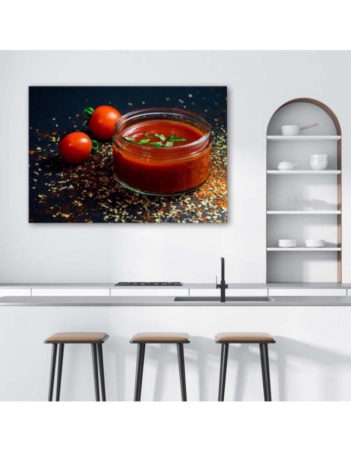 Wall art painting for the kitchen - Tomato cream | FEEBY