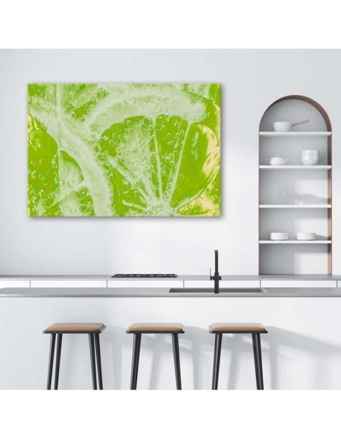 Modern Canvas paintings for the kitchen - Juicy lime | FEEBY
