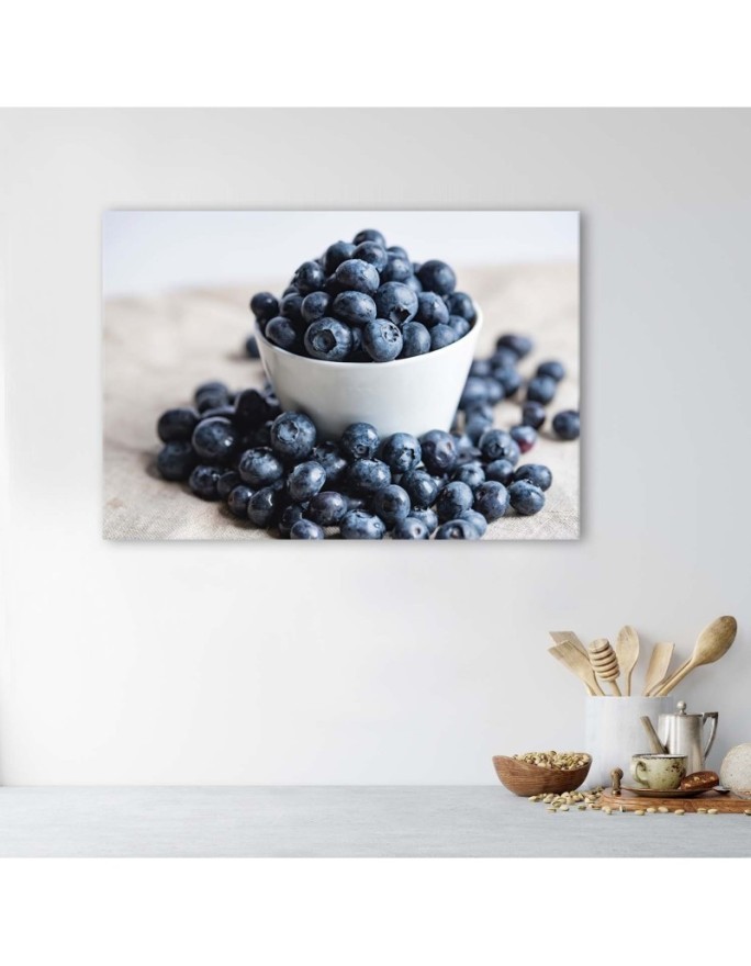 Prints on Canvas kitchen wall art - Berries in a bowl | FEEBY
