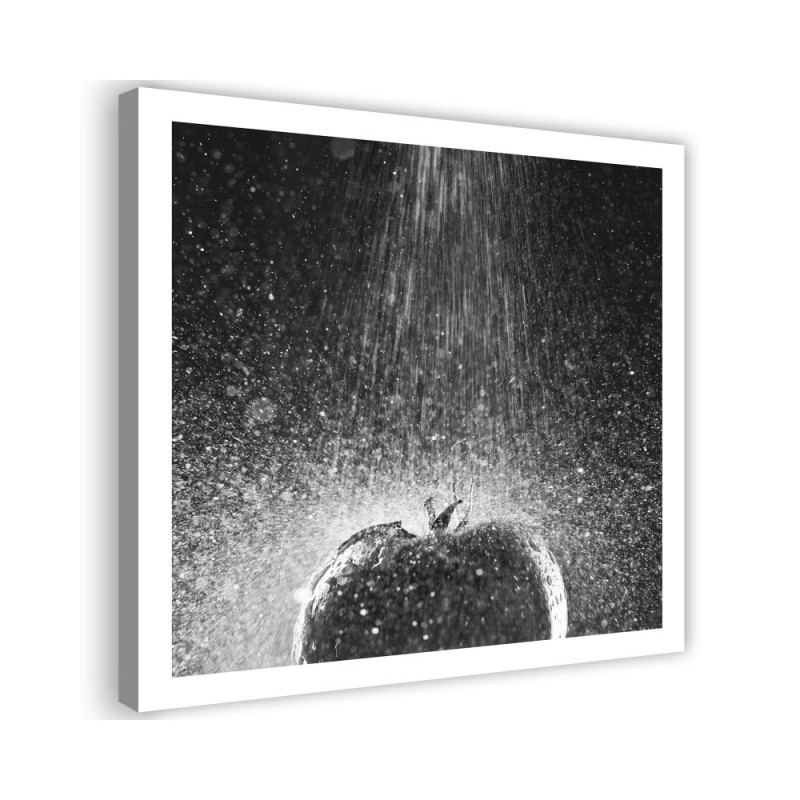 Canvas painting for the kitchen - Tomato in a trickle of water | FEEBY