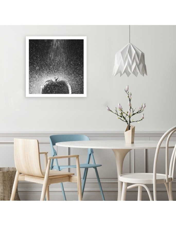 Canvas painting for the kitchen - Tomato in a trickle of water | FEEBY