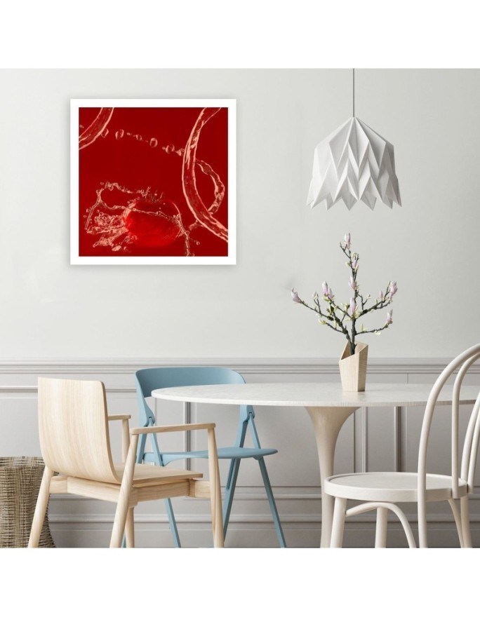 Decorative Canvas painting for the kitchen - Tomato in a trickle of water | FEEBY