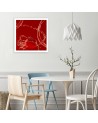 Decorative Canvas painting for the kitchen - Tomato in a trickle of water | FEEBY