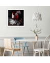 Canvas print for the kitchen - Wine glass and grapes | FEEBY