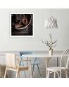 Wall art painting for the kitchen - Bitter chocolate and cocoa | FEEBY