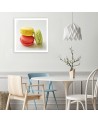 Wall art painting for the kitchen - Tasty macarons | FEEBY