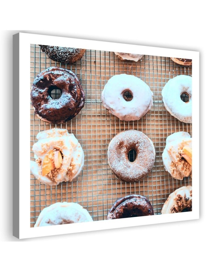 Wall art painting for the kitchen - Gourmet donats | FEEBY