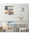 Wall art painting for the kitchen - Gourmet donats | FEEBY