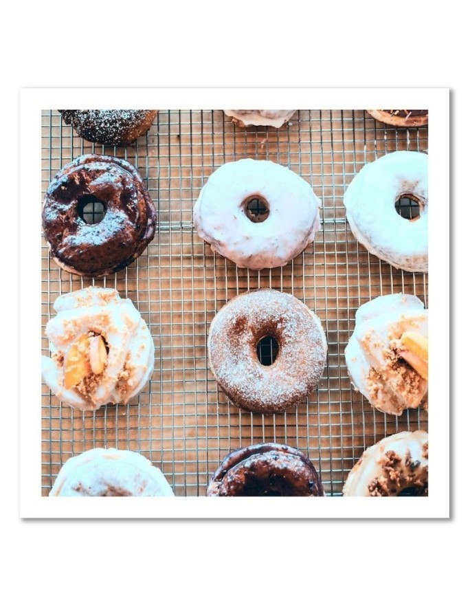 Wall art painting for the kitchen - Gourmet donats | FEEBY