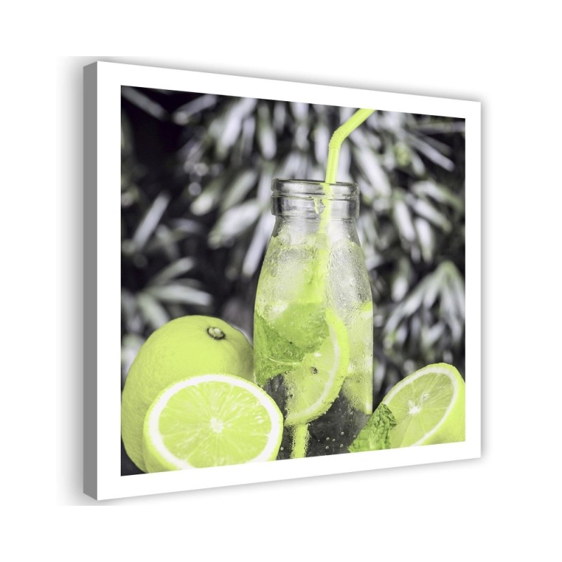 Wall Canvas painting for the kitchen - Beverage and limes | FEEBY