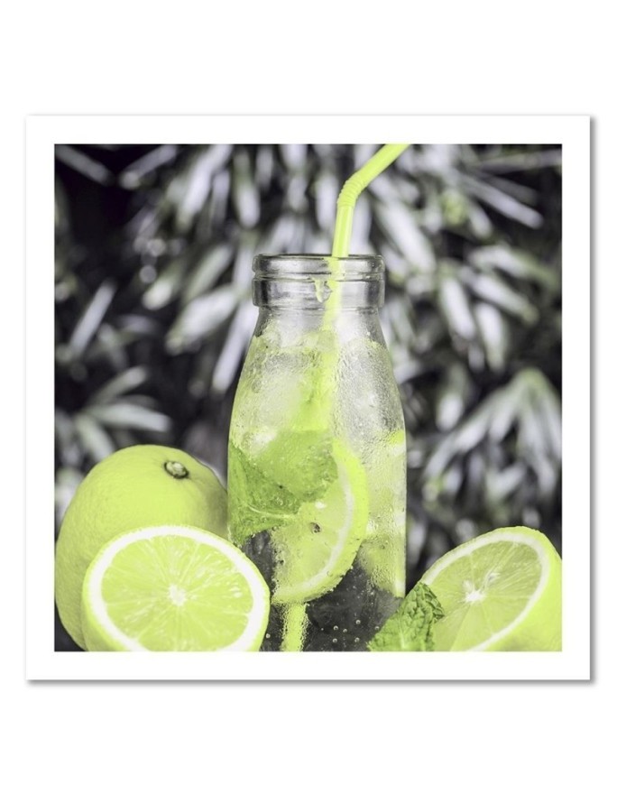 Wall Canvas painting for the kitchen - Beverage and limes | FEEBY