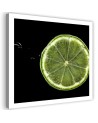 Wall art painting for the kitchen - Slice of lime geen| FEEBY