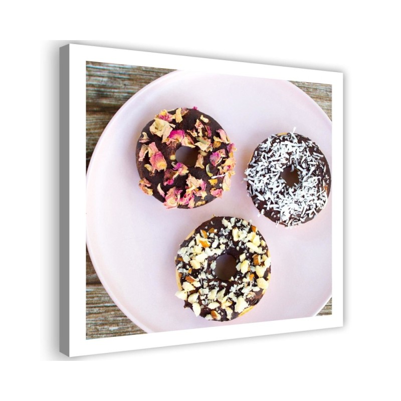 Canvas prints for home kitchen - Three Donuts | FEEBY