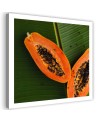 Decorative Canvas painting for the kitchen - Papaya on a leaf | FEEBY