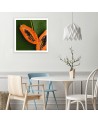 Decorative Canvas painting for the kitchen - Papaya on a leaf | FEEBY