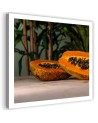 Wall art painting for the kitchen - Two halves of papaya | FEEBY