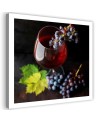 Paintings Canvas for the kitchen - Red wine and grapes | FEEBY