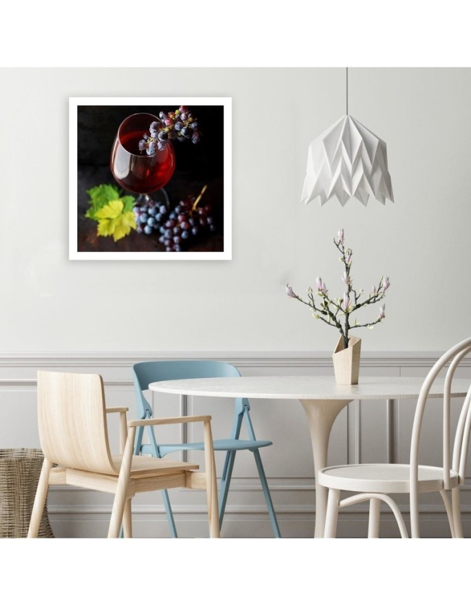 Paintings Canvas for the kitchen - Red wine and grapes | FEEBY