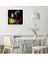 Paintings Canvas for the kitchen - Red wine and grapes | FEEBY