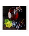 Paintings Canvas for the kitchen - Red wine and grapes | FEEBY