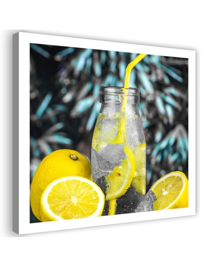 Modern canvas painting - Beverage and lemons | FEEBY